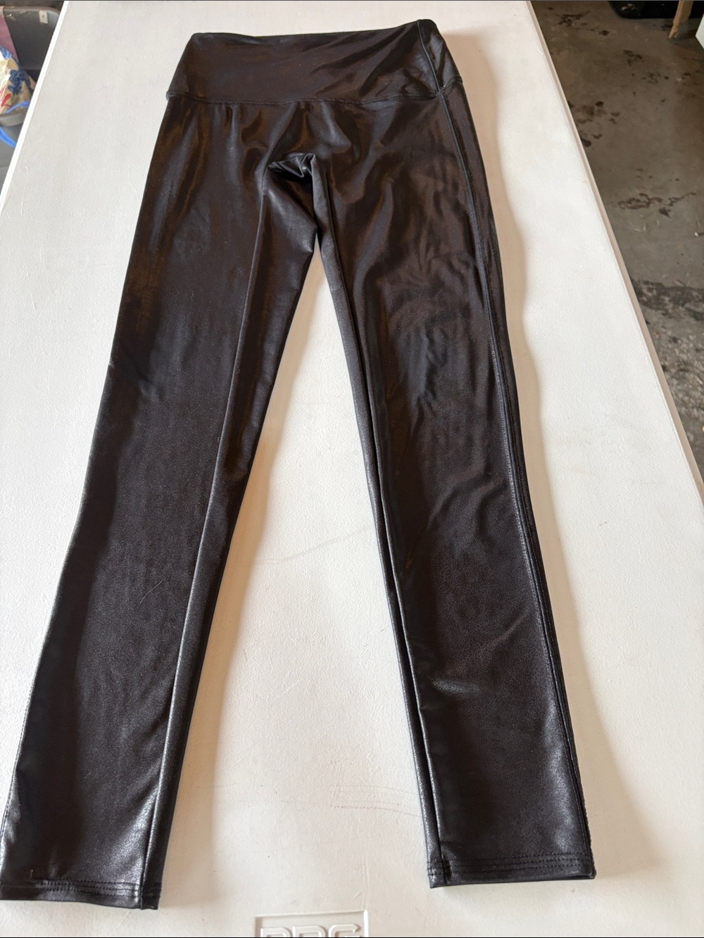 & Other Stories Shiny Black Faux-Leather Leggings